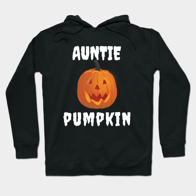 Auntie Pumpkin Funny Matching Family Halloween Pajamas Hoodie by PowderShot